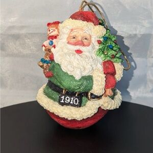 VTG American Roman 1994 Santa Through the Decades Roly Poly 1910 Santa Ornament
